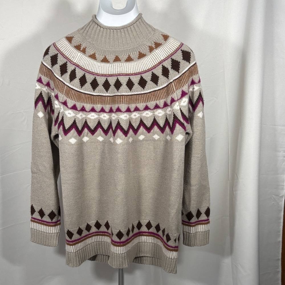 Style & CO Geometric Patterned Sweater SZ XXL